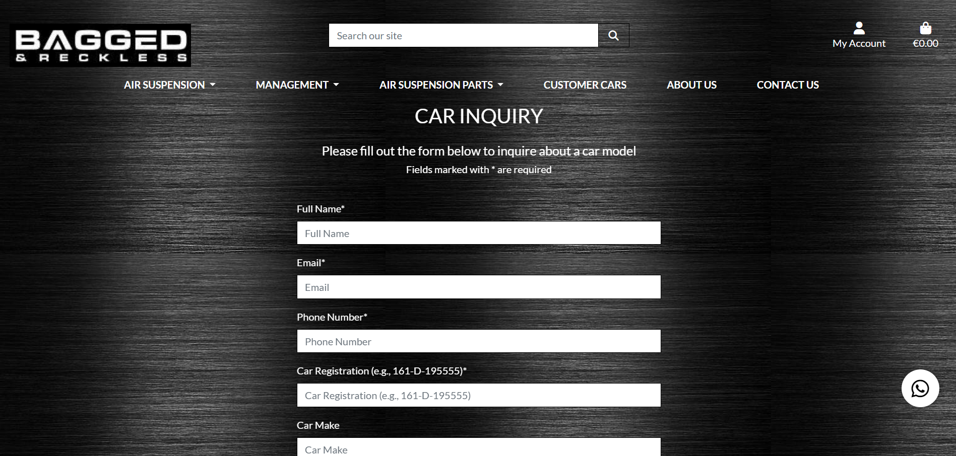 Car Inquiry Form